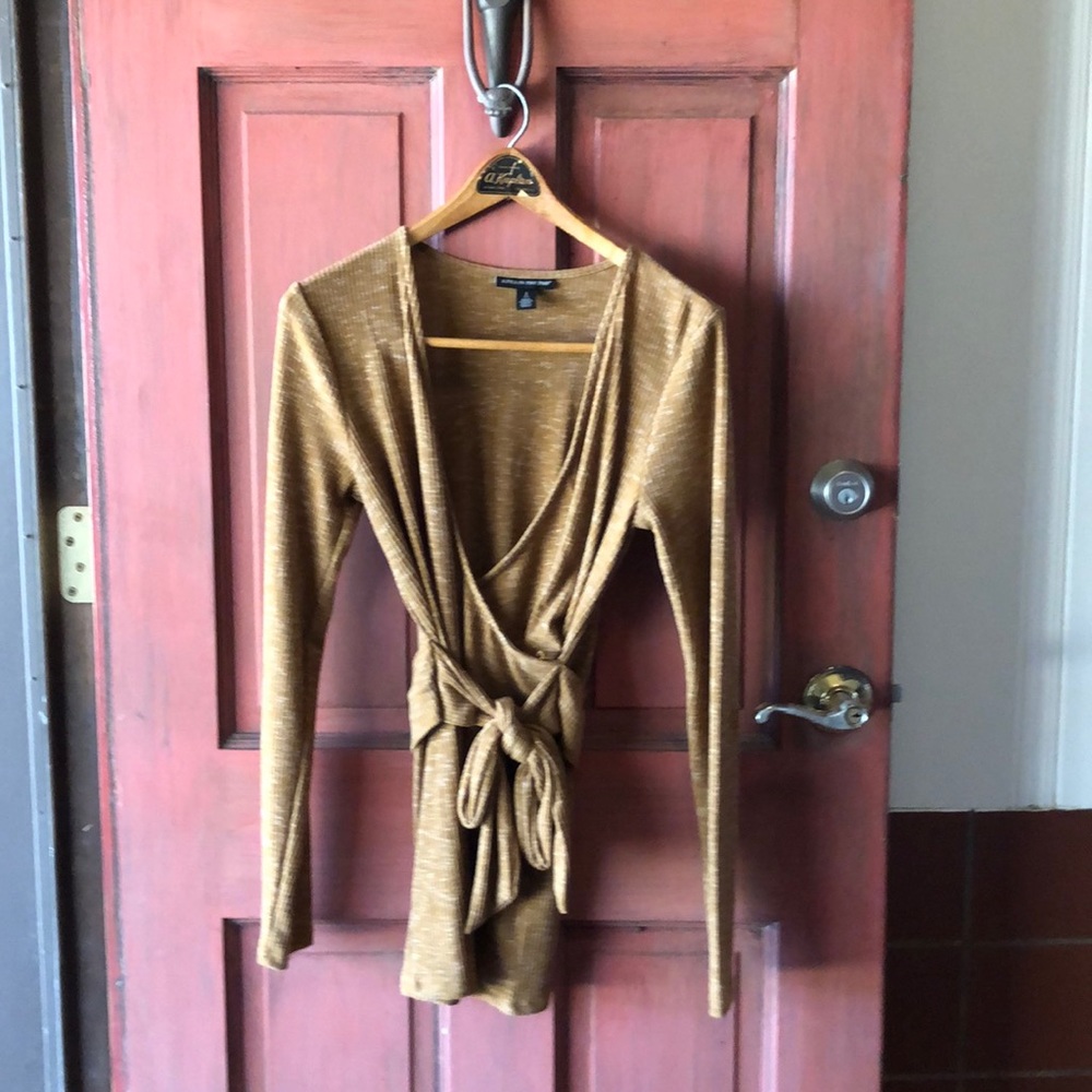 Faux wrap blouse